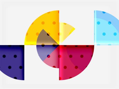 Siyah arka plan üzerine daire öğeleri