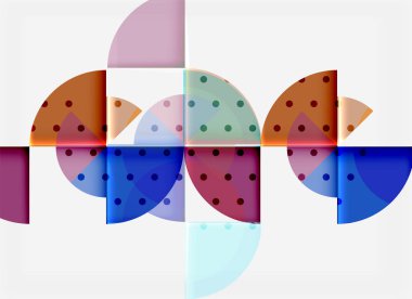 Siyah arka plan üzerine daire öğeleri