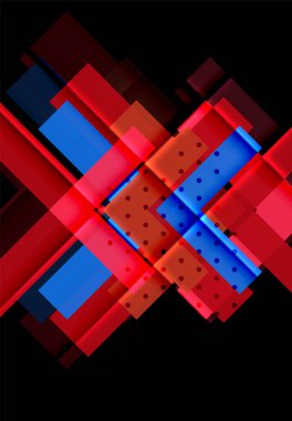 Siyah arka plan üzerinde renkli oklar