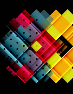 Siyah arka plan üzerinde renkli oklar