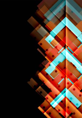 Siyah arka plan üzerinde renkli oklar