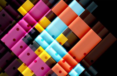 Siyah arka plan üzerinde renkli oklar