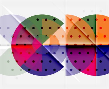 Siyah arka plan üzerine daire öğeleri