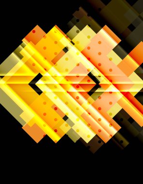 Siyah arka plan üzerinde renkli oklar