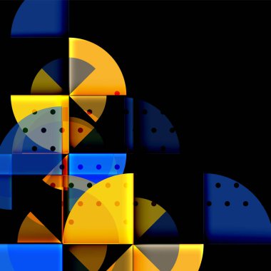 Geometrik daire soyut afiş