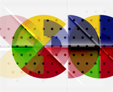 Geometrik daire soyut afiş