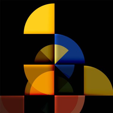 Geometrik daire soyut afiş