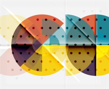 Geometrik daire soyut afiş