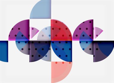 Geometrik daire soyut afiş