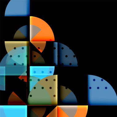 Geometrik daire soyut afiş