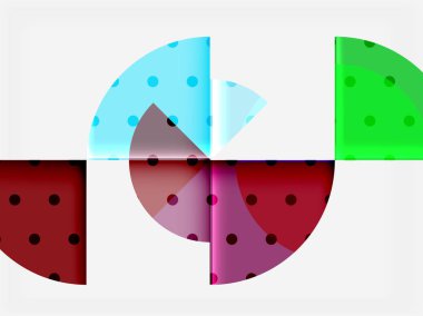 Geometrik daire soyut afiş