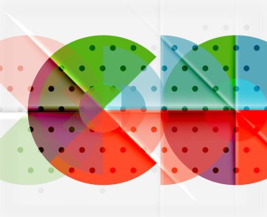 Geometrik daire soyut afiş