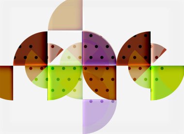 Siyah arka plan üzerine daire öğeleri