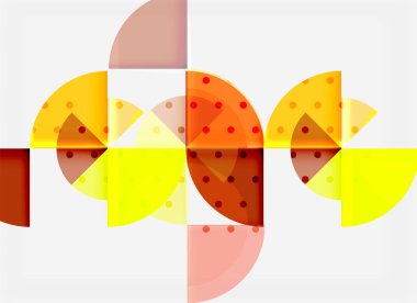 Siyah arka plan üzerine daire öğeleri