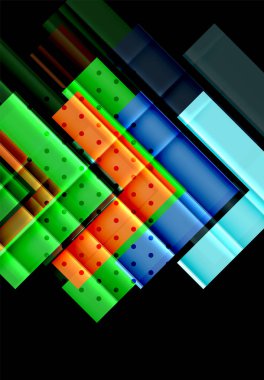 Siyah arka plan üzerinde renkli oklar