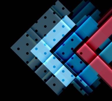 Siyah arka plan üzerinde renkli oklar