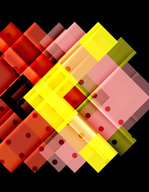 Siyah arka plan üzerinde renkli oklar