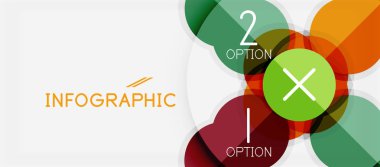 Kağıt geometrik daire afiş şablon