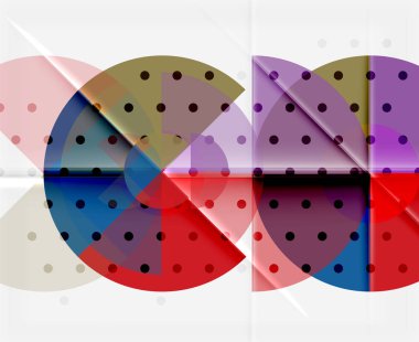 Siyah arka plan üzerine daire öğeleri