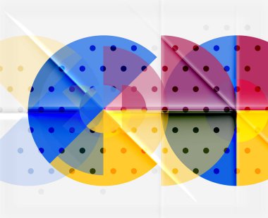 Siyah arka plan üzerine daire öğeleri