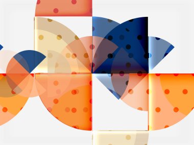 Geometrik daire soyut afiş