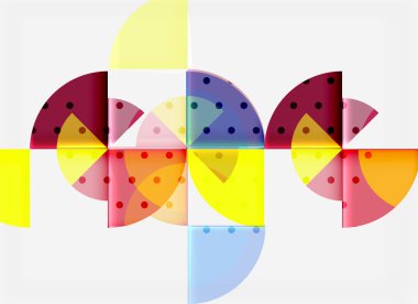 Geometrik daire soyut afiş