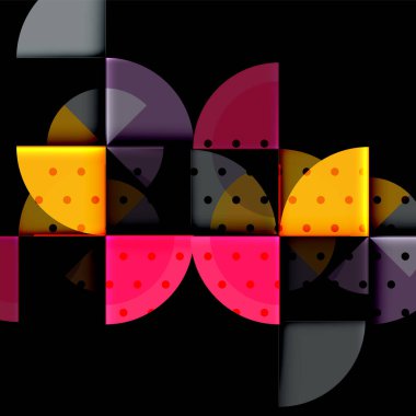 Geometrik daire soyut afiş