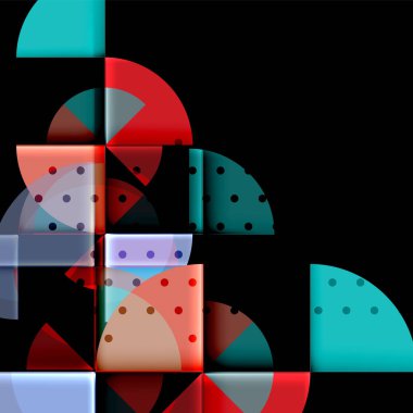 Geometrik daire soyut afiş