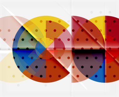 Geometrik daire soyut afiş