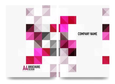 Kare iş a4 broşür kapak tasarımı, el ilanı, yıllık rapor