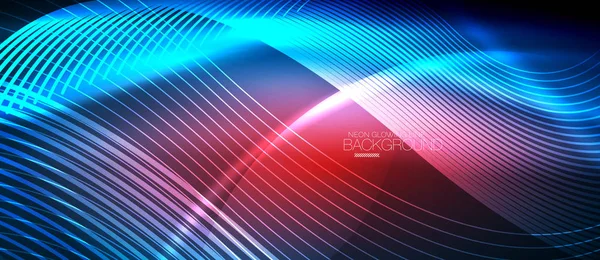 stock vector Neon smooth wave digital abstract background