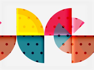 Siyah arka plan üzerine daire öğeleri