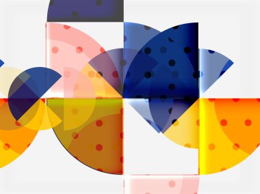 Siyah arka plan üzerine daire öğeleri