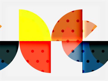 Siyah arka plan üzerine daire öğeleri