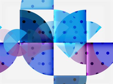 Siyah arka plan üzerine daire öğeleri