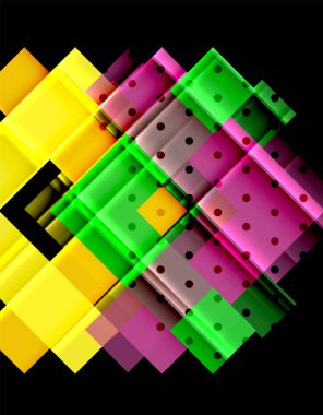 Siyah arka plan üzerinde renkli oklar