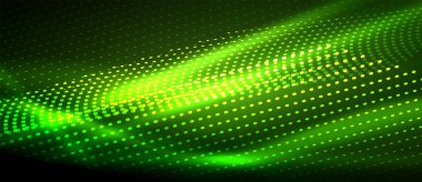 Neon yeşil yumuşak dalga dijital arka plan