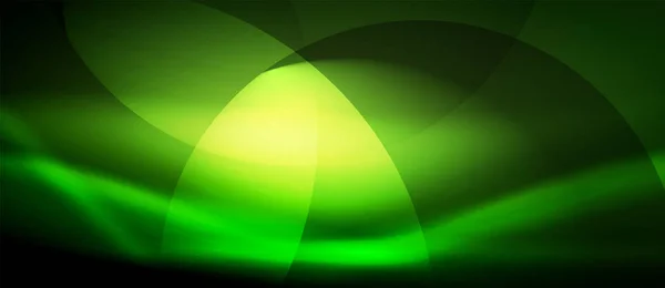 Parlayan dalga neon akan eğri arka plan vektör — Stok Vektör