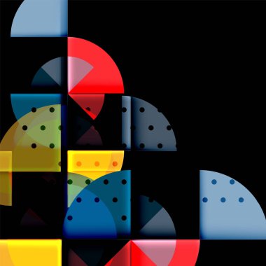 Geometrik daire soyut afiş