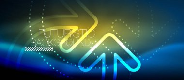 Techno neon parlayan ok arka plan