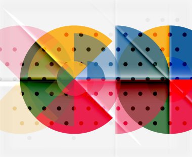 Siyah arka plan üzerine daire öğeleri