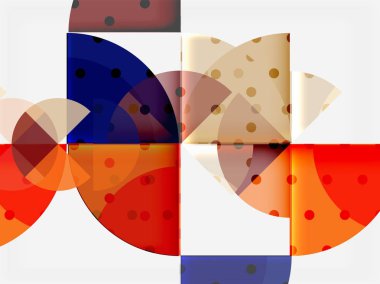 Siyah arka plan üzerine daire öğeleri