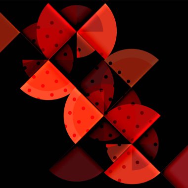 Geometrik daire soyut afiş