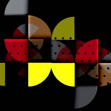 Geometrik daire soyut afiş