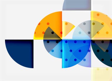 Geometrik daire soyut afiş