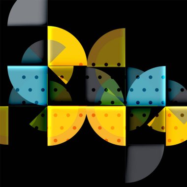 Geometrik daire soyut afiş