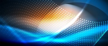Neon pürüzsüz dalga dijital arka plan