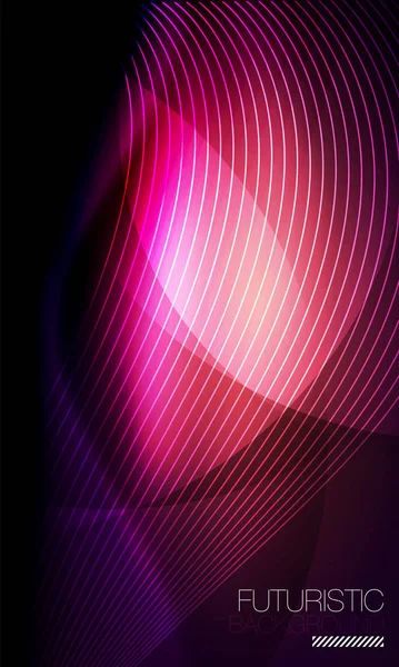 Smooth neon wave — Stock Vector