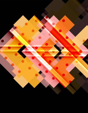 Siyah arka plan üzerinde renkli oklar