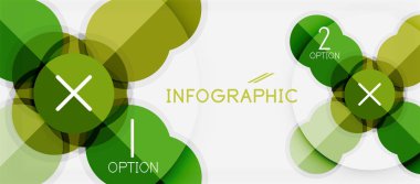 Kağıt geometrik daire afiş şablon